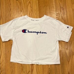 Champion White Logo T-Shirt size small